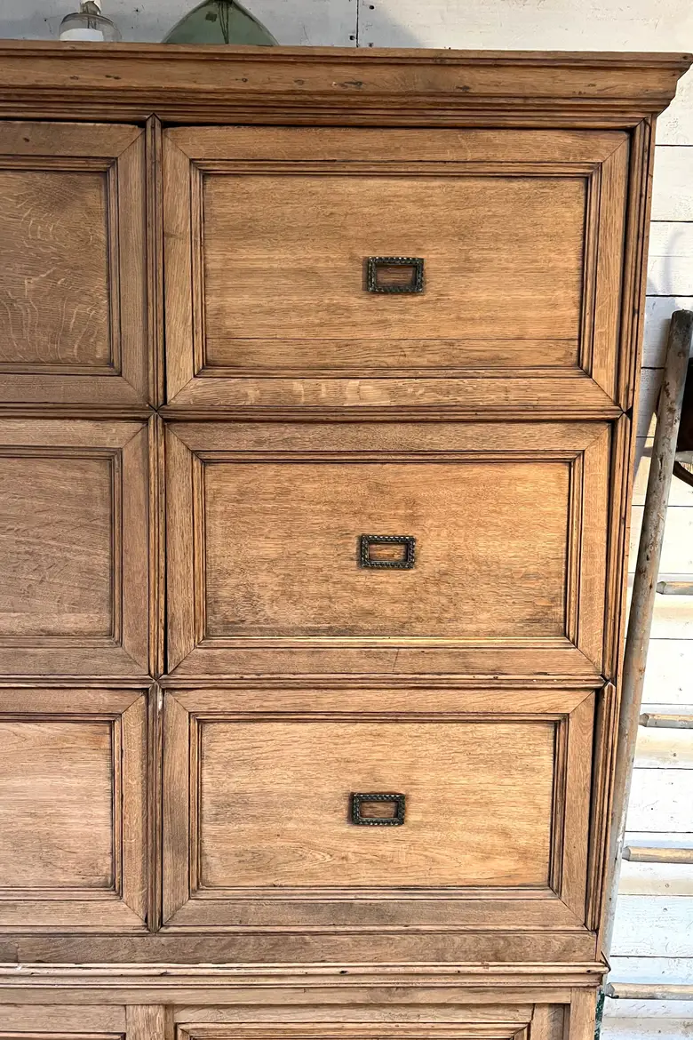 Ancien meuble de notaire en chêne Début XXème