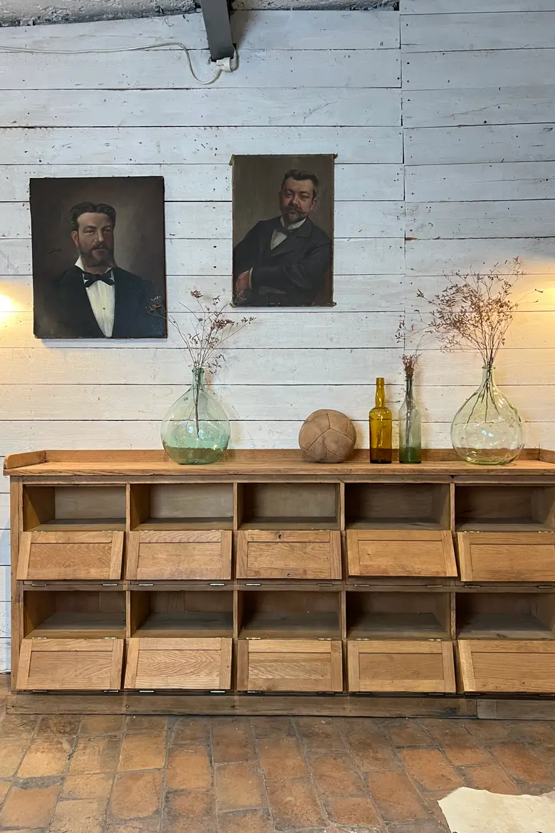 Ancien meuble de notaire en chêne Début XXème