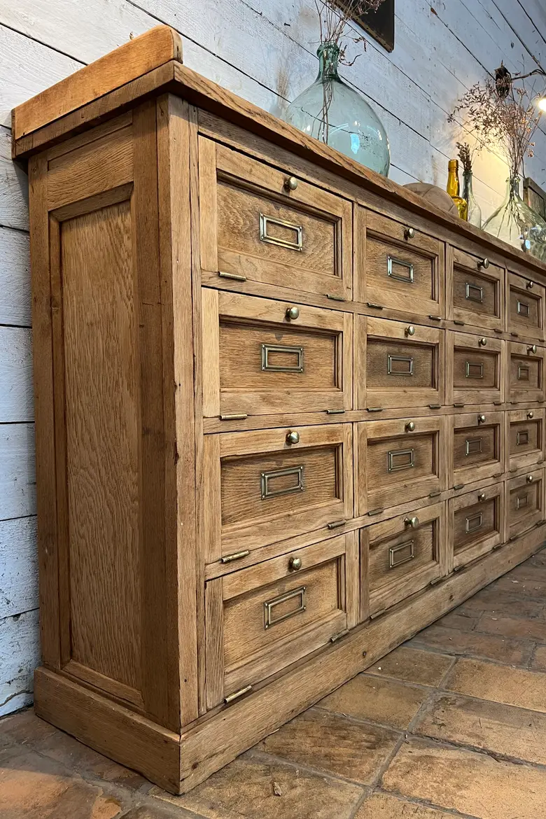 Ancien meuble de notaire en chêne Début XXème