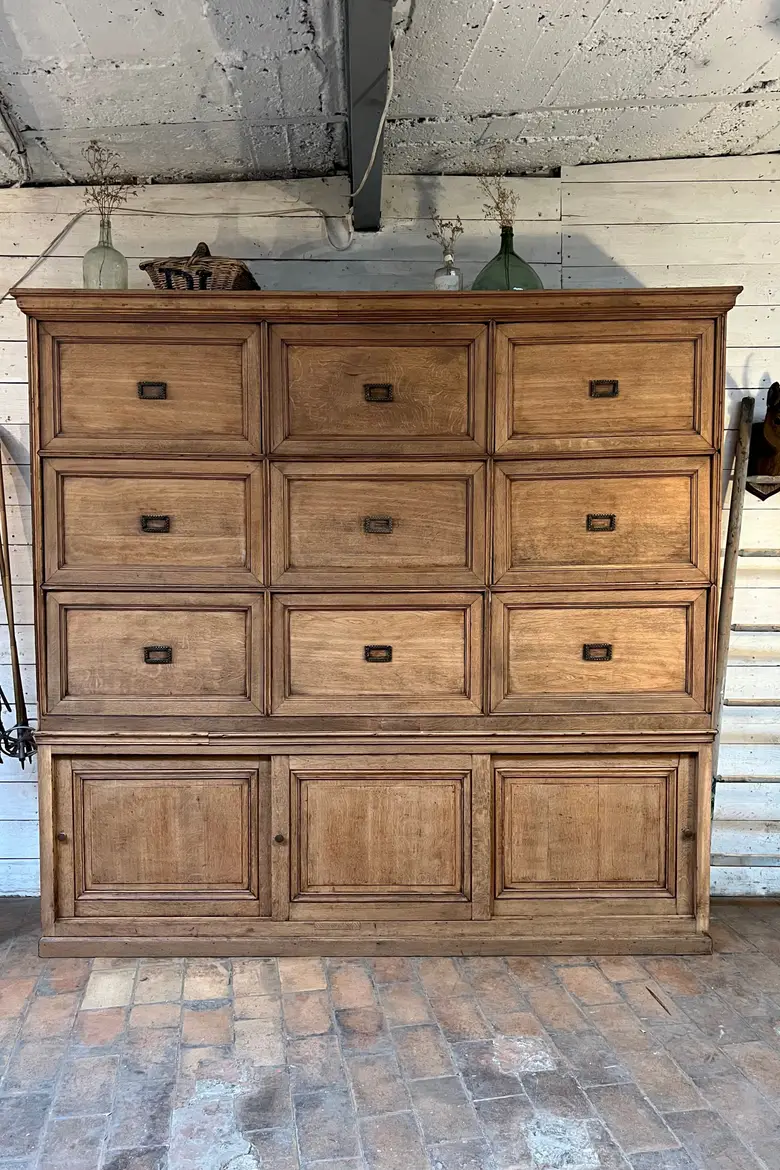 Ancien meuble de notaire en chêne Début XXème