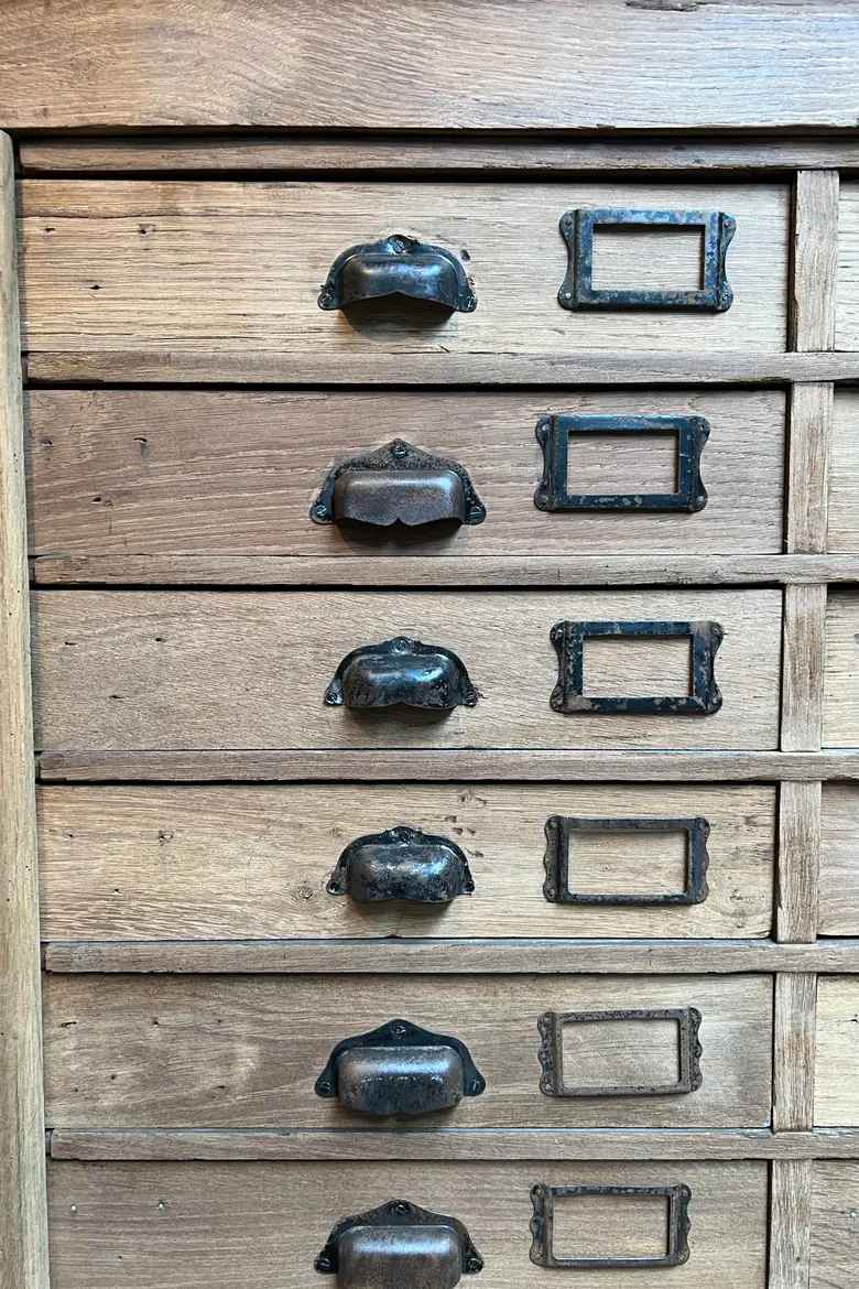 Ancien meuble de notaire en chêne Début XXème