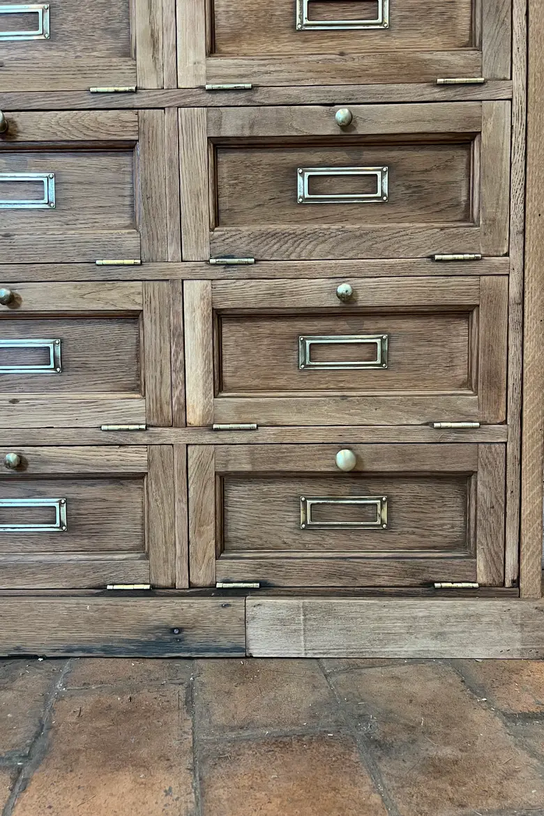 Ancien meuble de notaire en chêne Début XXème
