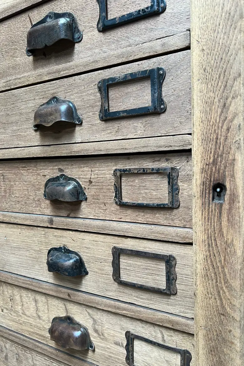 Ancien meuble de notaire en chêne Début XXème