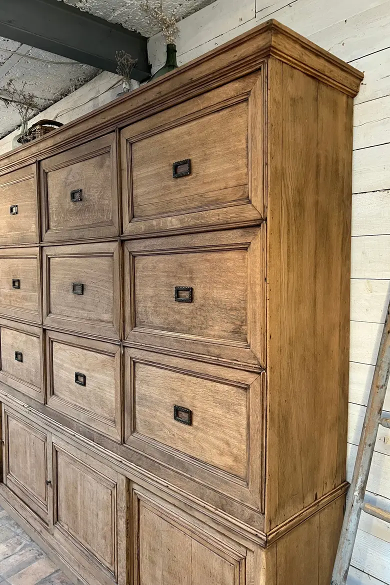 Ancien meuble de notaire en chêne Début XXème