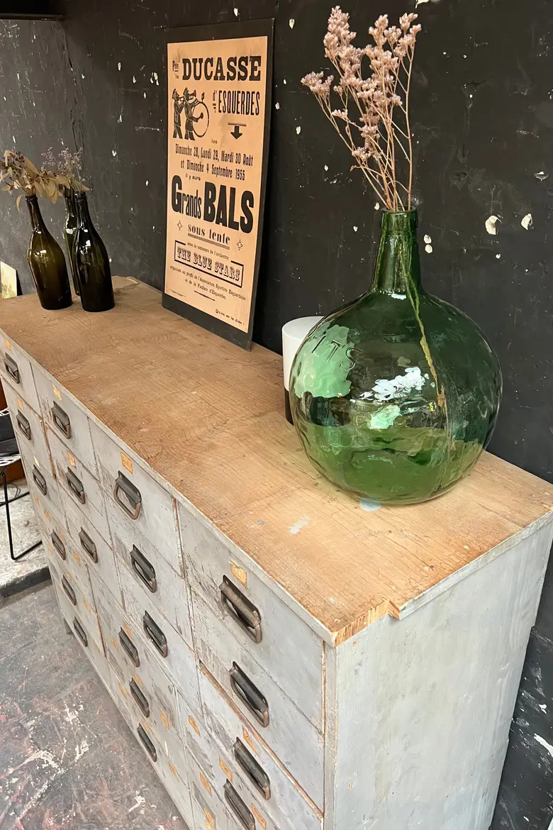 Ancien meuble de quincaillerie en bois Début XXème