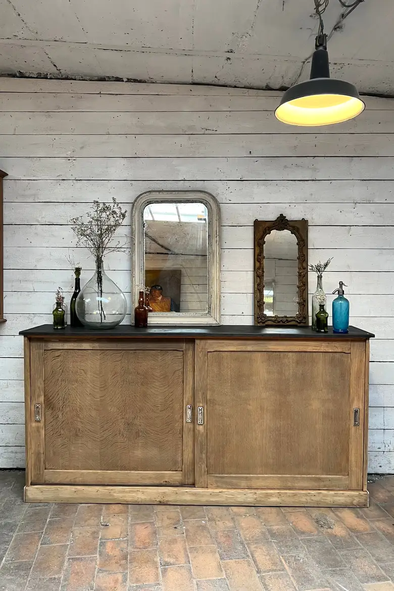 Ancien meuble d’école en chêne Années 40