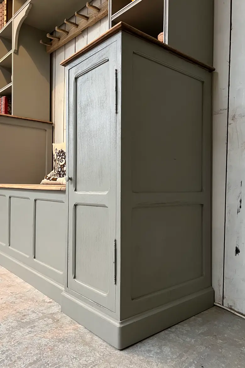Ancien meuble d’entrée en chêne Années 60
