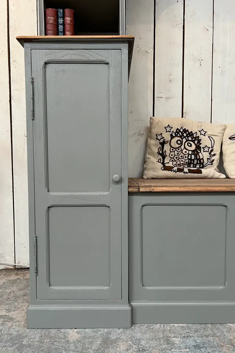 Ancien meuble d’entrée en chêne Années 60