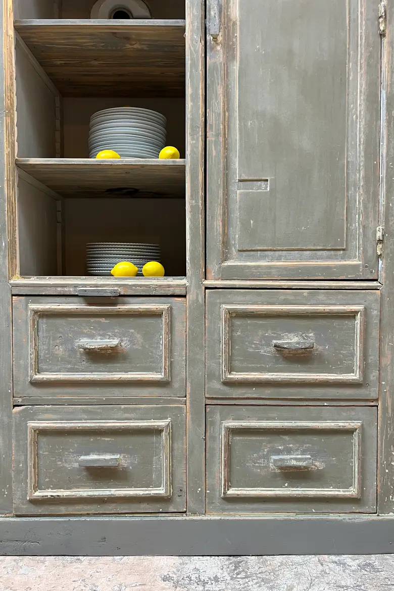 Ancien meuble d’épicerie en bois Début XXème