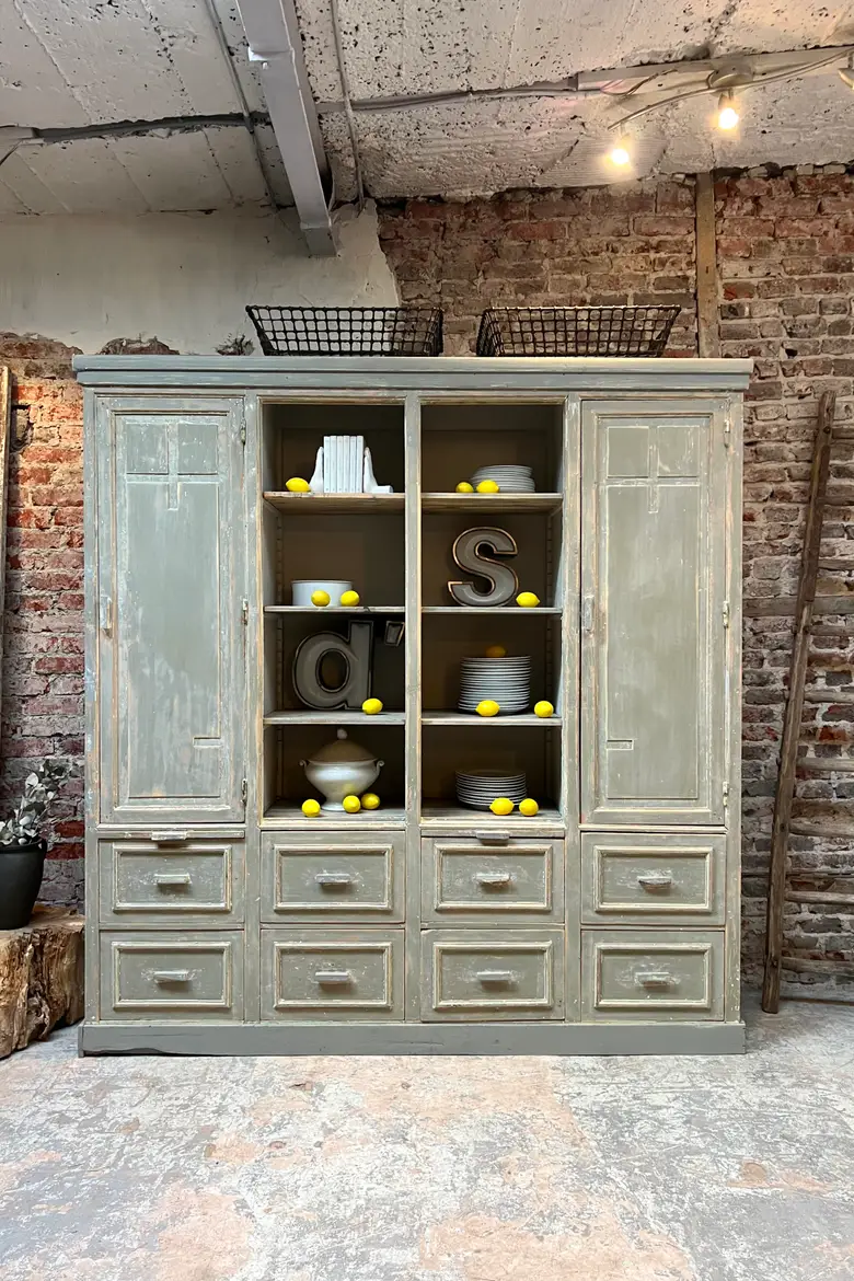 Ancien meuble d’épicerie en bois Début XXème