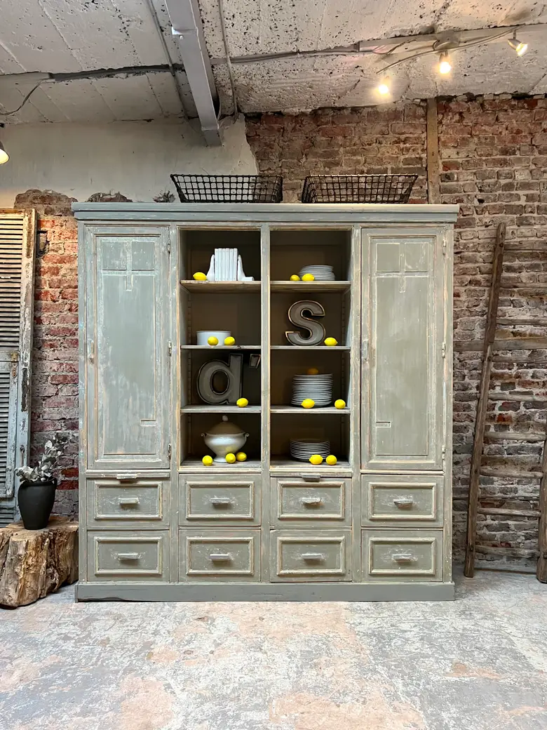 Ancien meuble d’épicerie en bois Début XXème