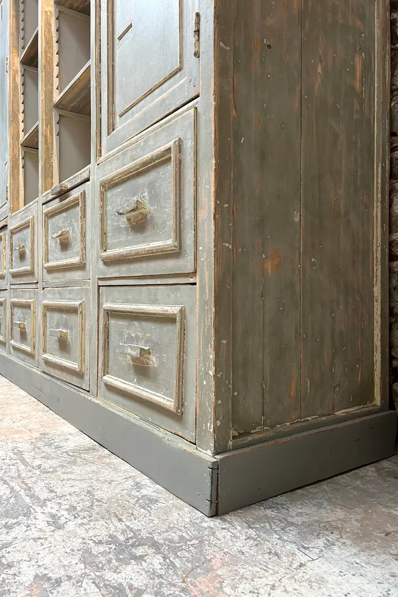 Ancien meuble d’épicerie en bois Début XXème