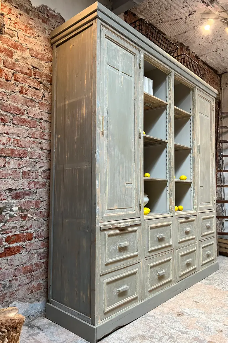 Ancien meuble d’épicerie en bois Début XXème