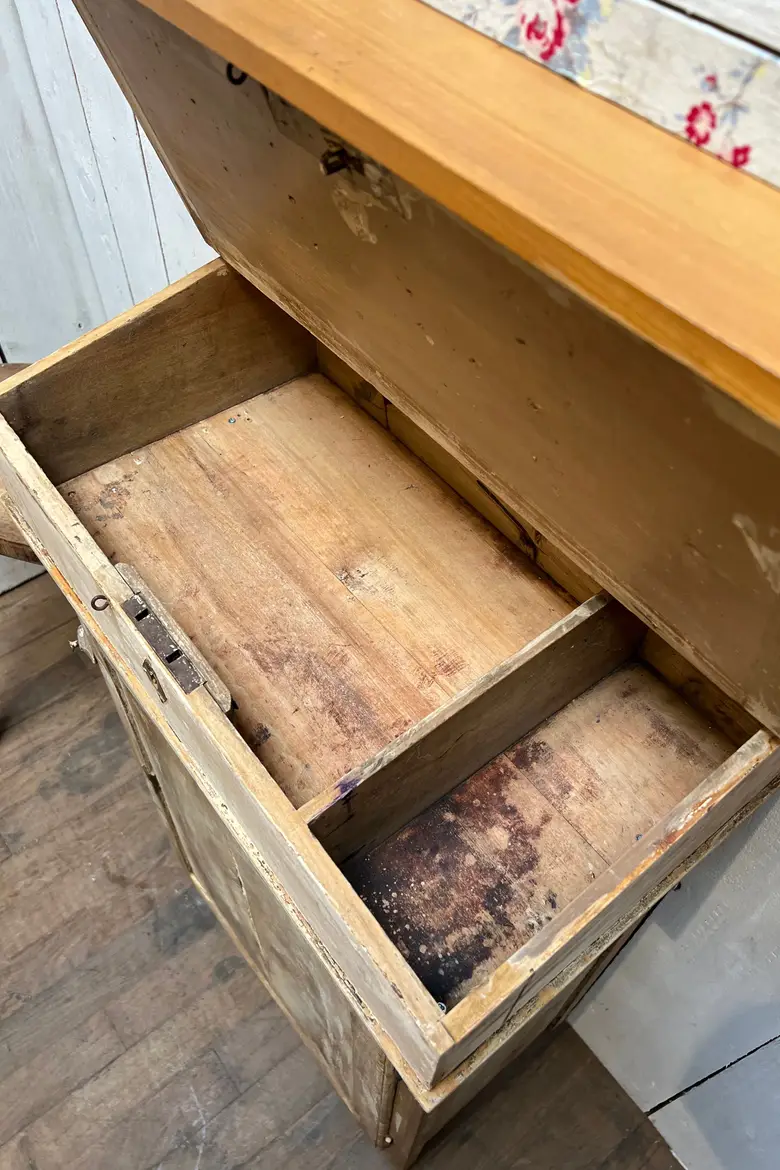 Ancien meuble écritoire en bois Début XXème
