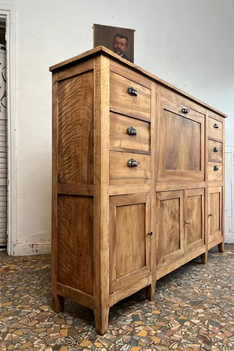 Ancien meuble secrétaire en noyer – début XXe
