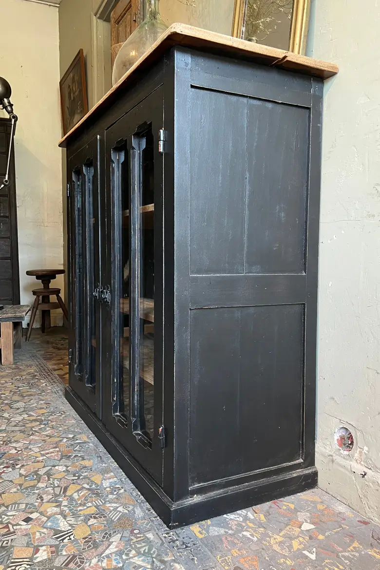 Ancien meuble vitré en bois Début XXème