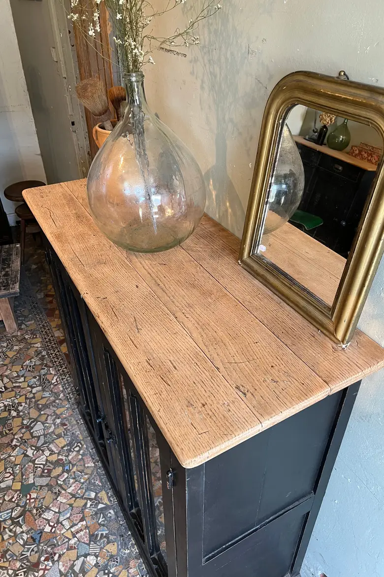 Ancien meuble vitré en bois Début XXème