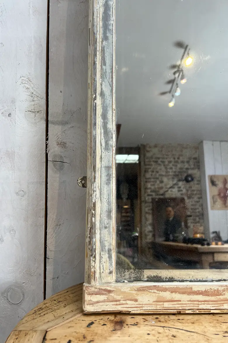 Ancien miroir arrondi début 20ème