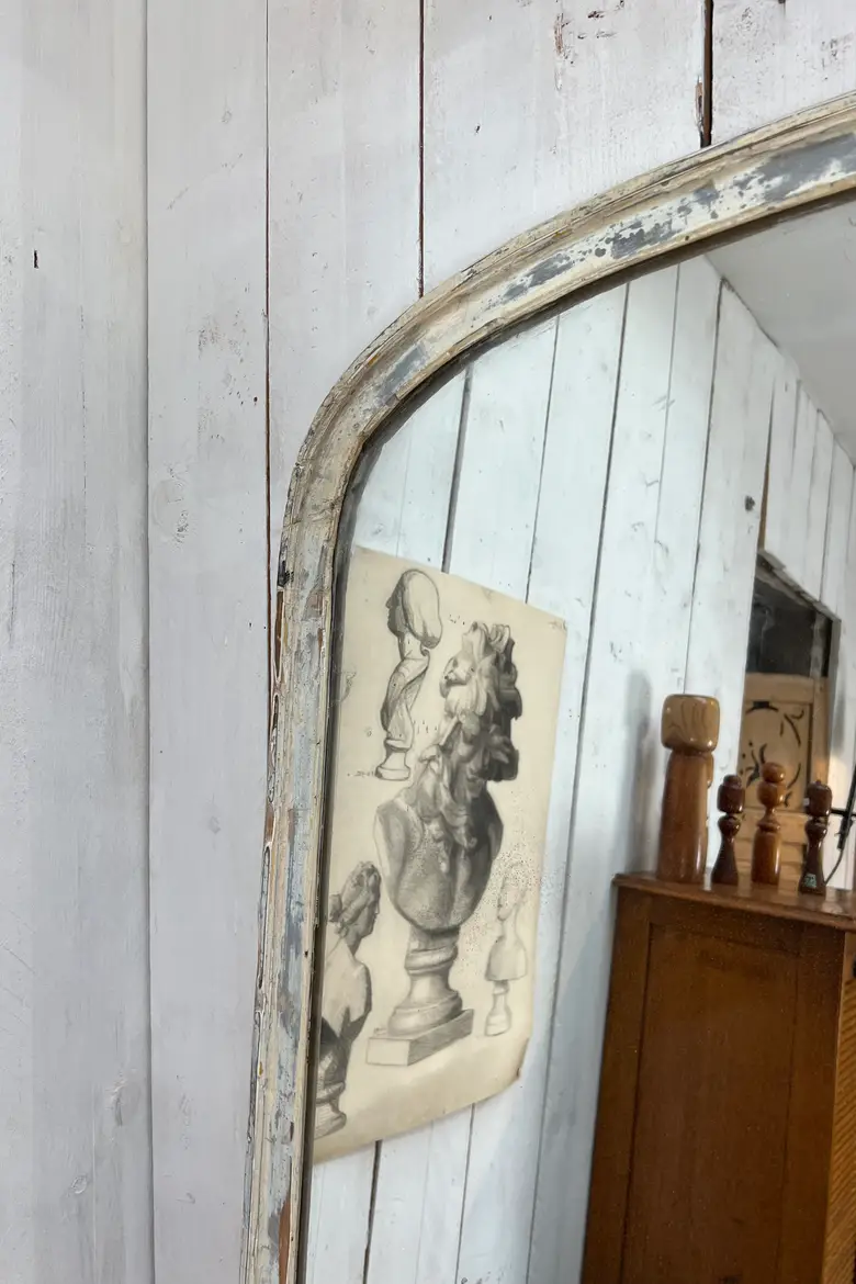 Ancien miroir arrondi début 20ème