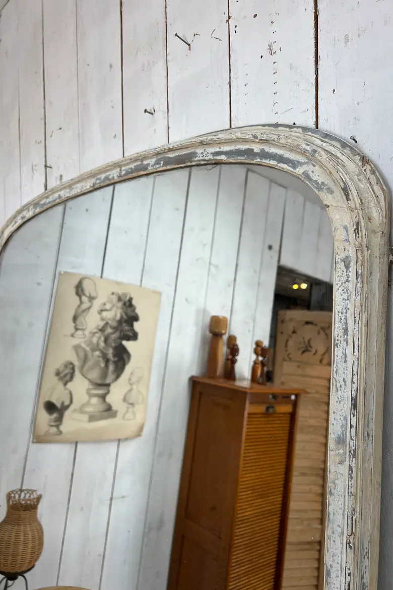 Ancien miroir arrondi début 20ème