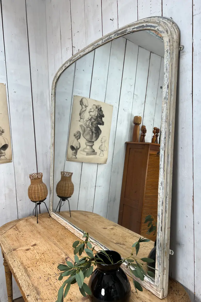 Ancien miroir arrondi début 20ème
