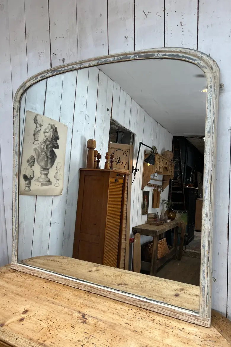 Ancien miroir arrondi début 20ème