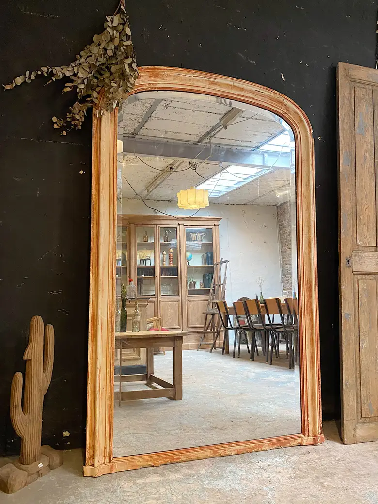 Ancien miroir de style Louis Philippe au mercure Début XXème