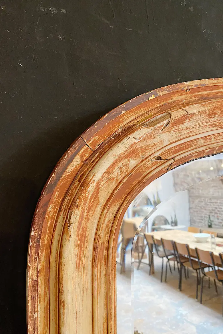 Ancien miroir de style Louis Philippe au mercure Début XXème
