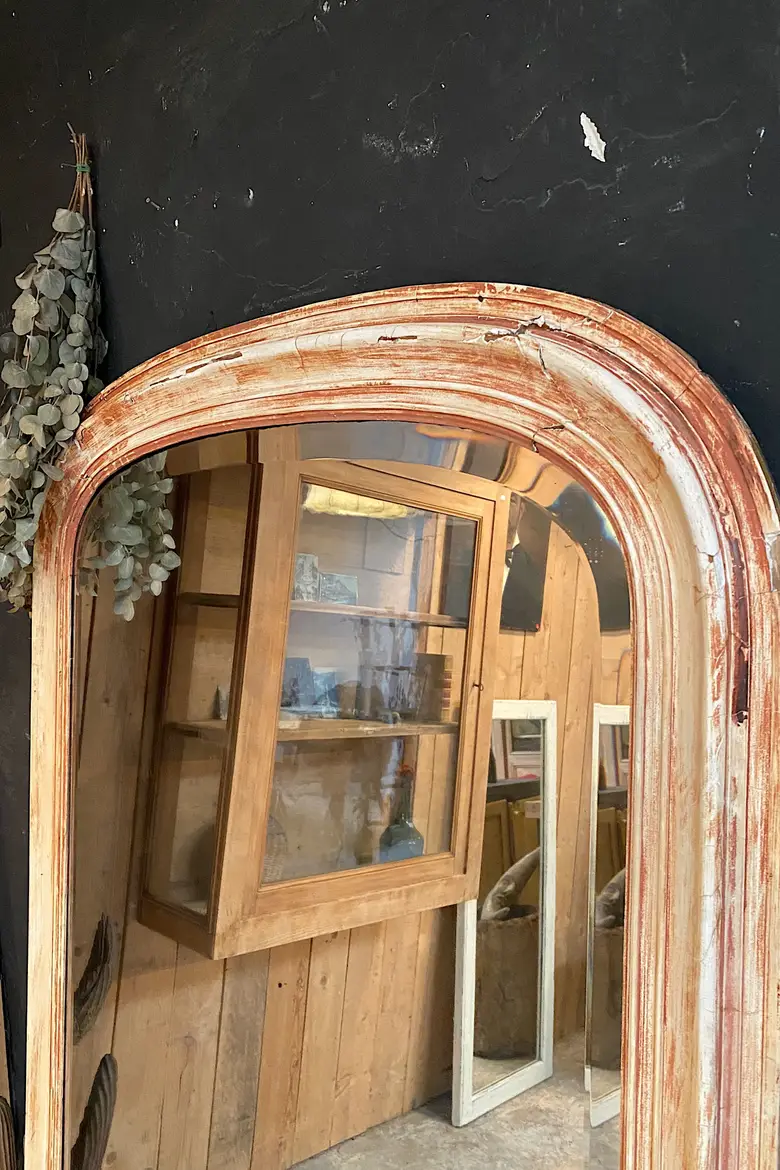 Ancien miroir de style Louis Philippe au mercure Début XXème