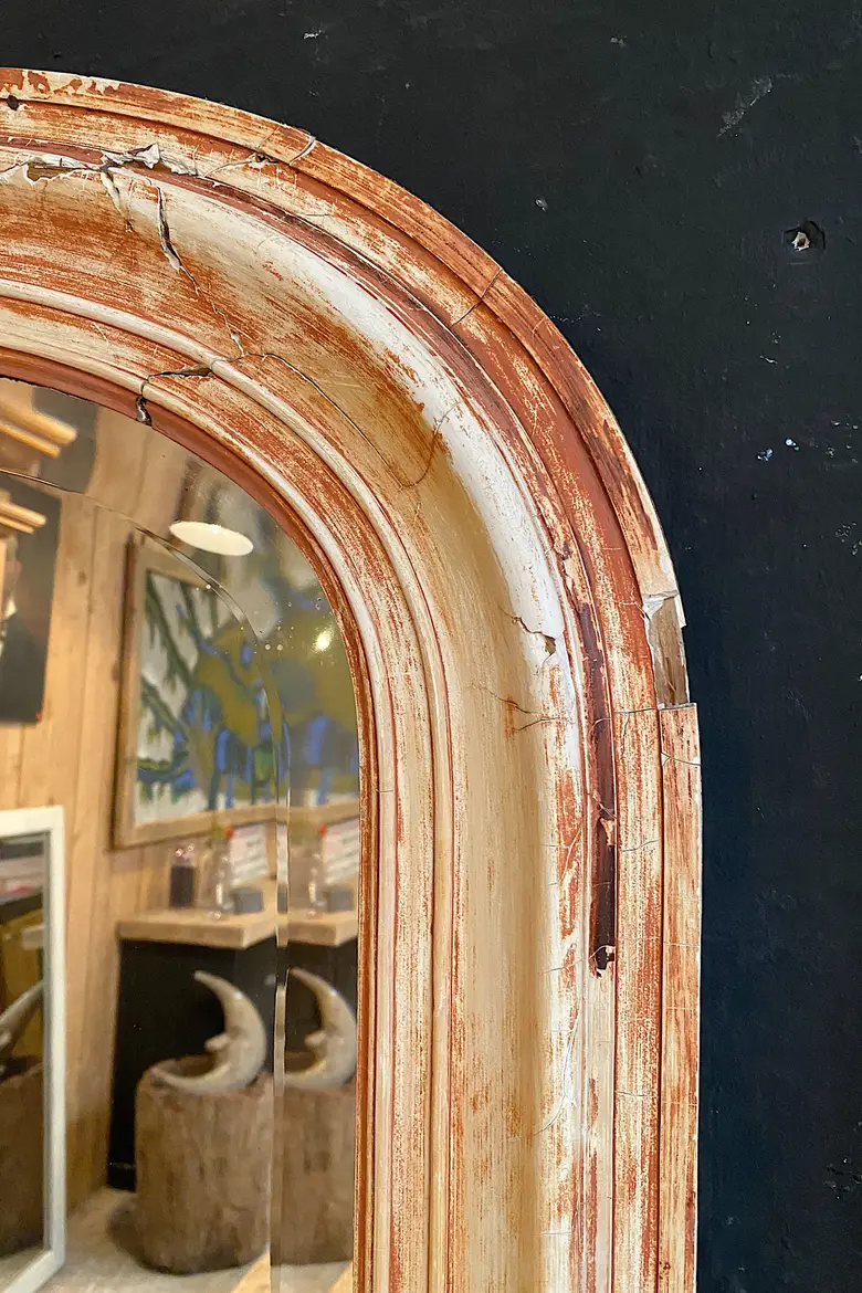 Ancien miroir de style Louis Philippe au mercure Début XXème