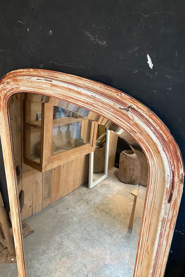 Ancien miroir de style Louis Philippe au mercure Début XXème