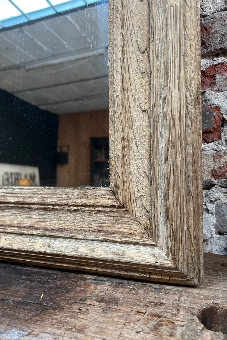 Ancien miroir de style Louis Philippe en chêne