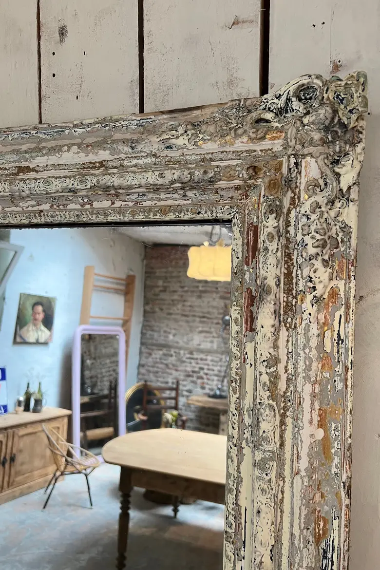Ancien miroir de style Louis XVI Fin XIXème