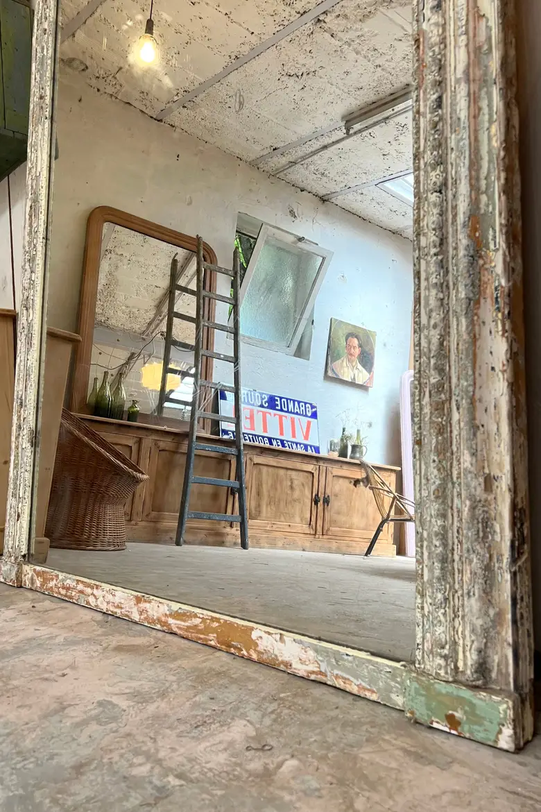 Ancien miroir de style Louis XVI Fin XIXème