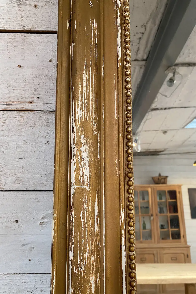 Ancien miroir doré au mercure Début XXème