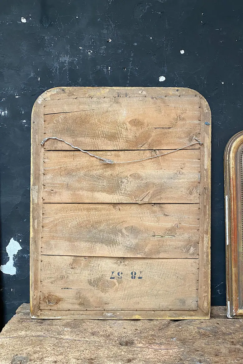 Ancien miroir doré  au mercure Début XXème
