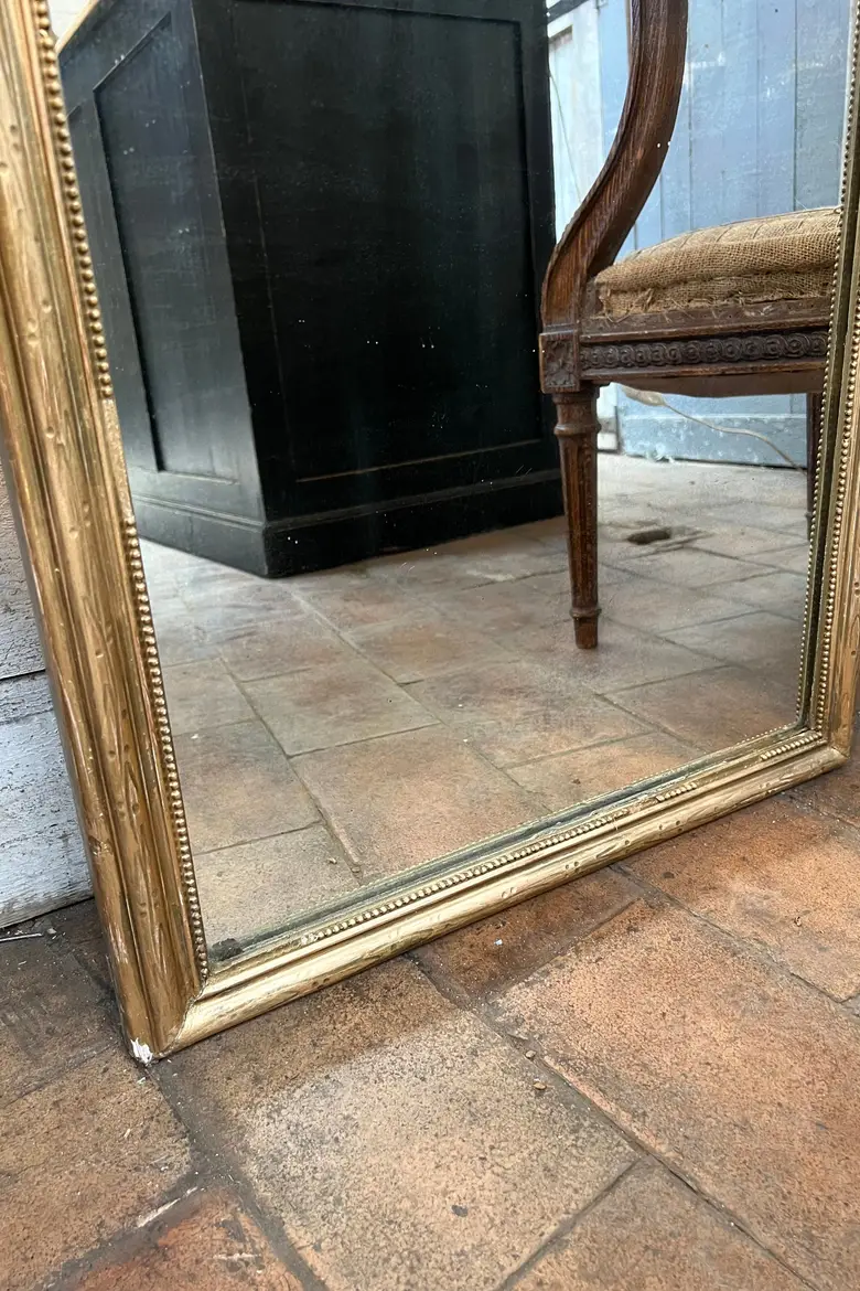Ancien miroir doré Début XXème