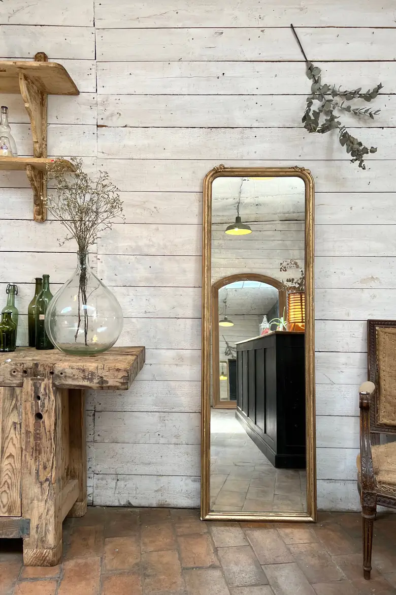 Ancien miroir doré Début XXème