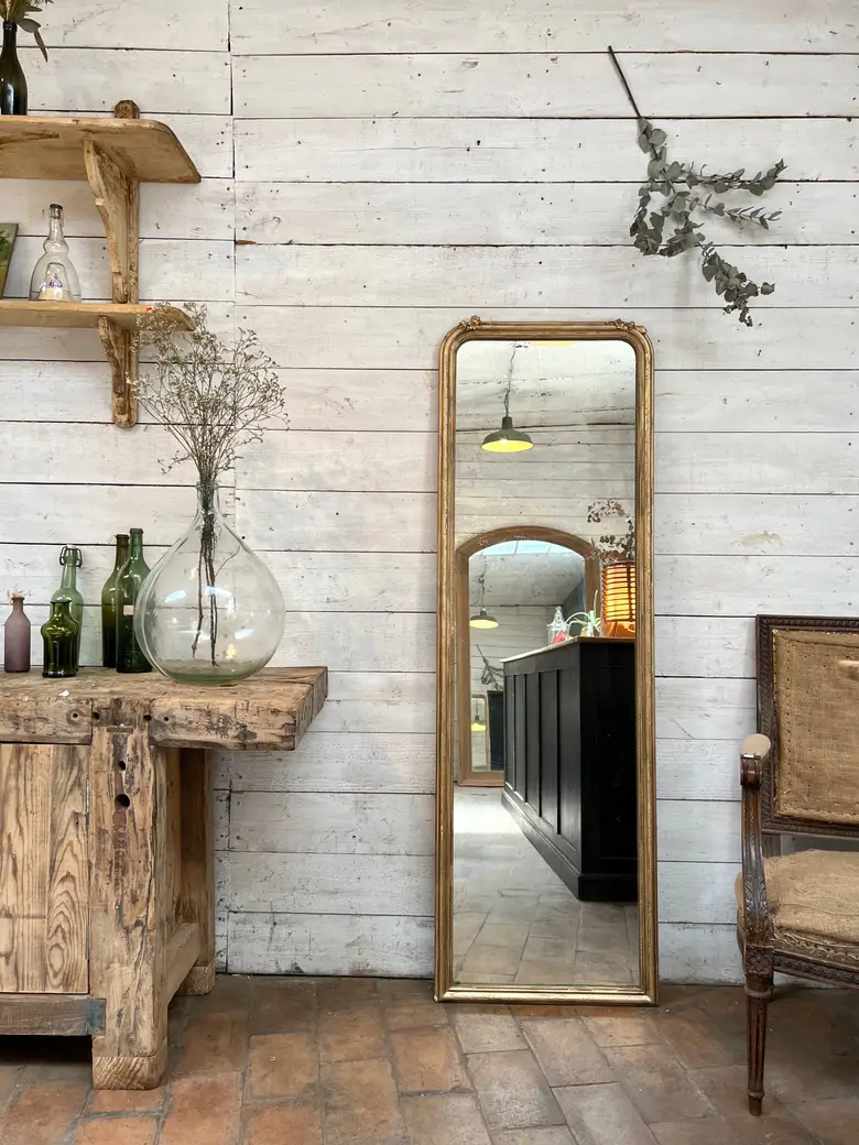 Ancien miroir doré Début XXème