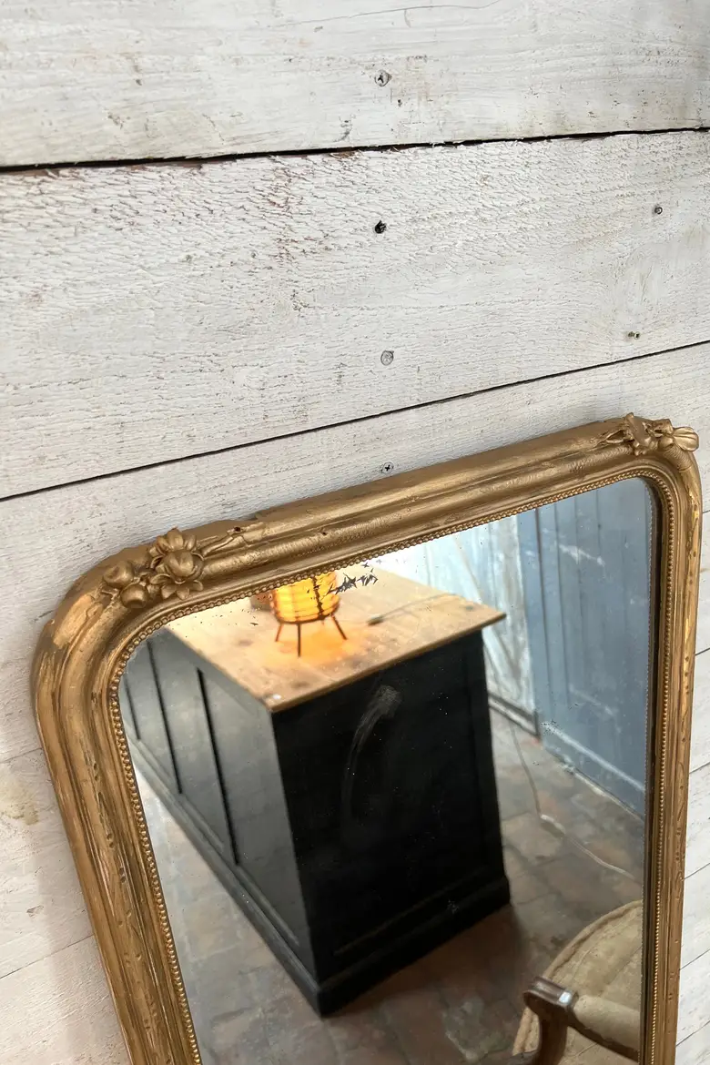 Ancien miroir doré Début XXème