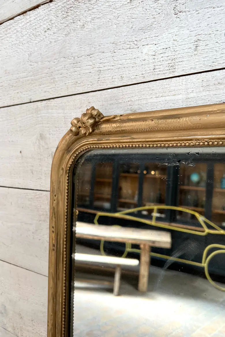 Ancien miroir doré Début XXème