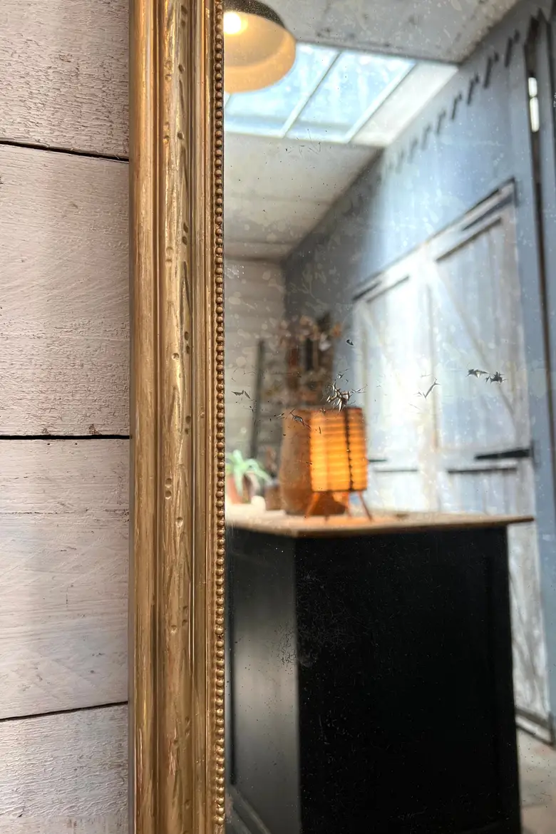 Ancien miroir doré Début XXème