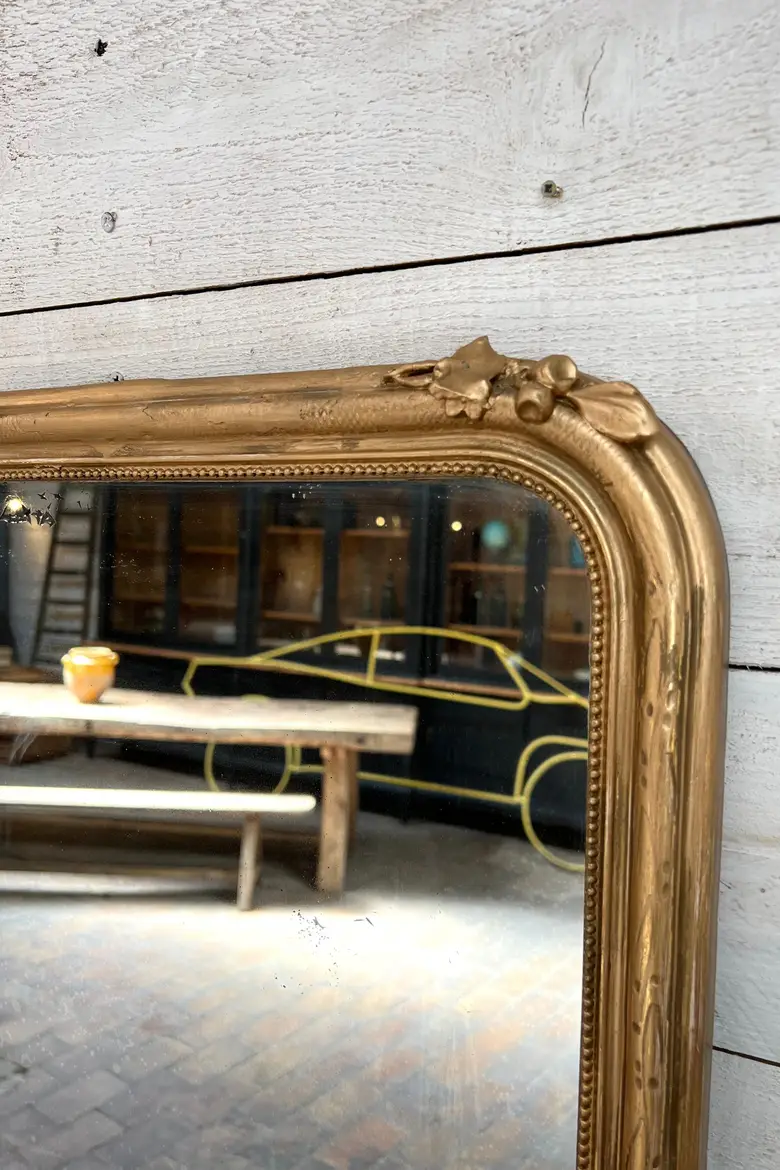 Ancien miroir doré Début XXème