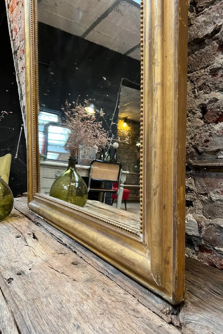 Ancien miroir doré Louis Philippe