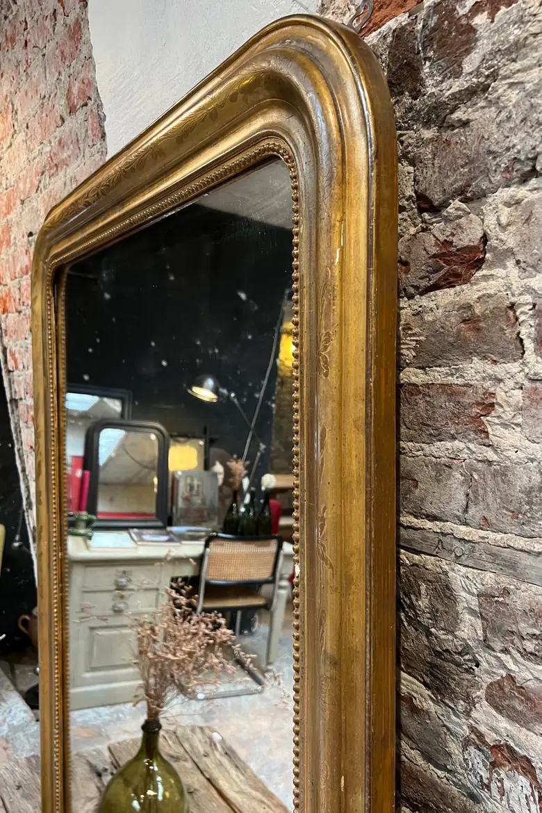 Ancien miroir doré Louis Philippe
