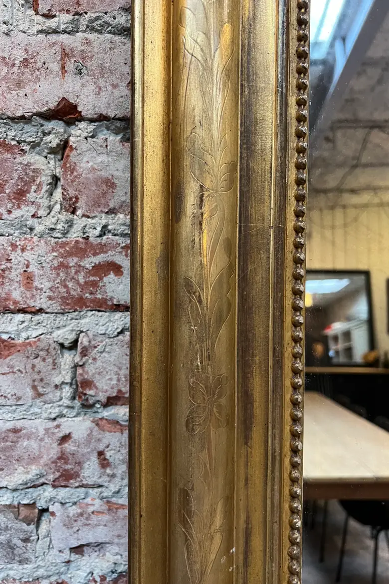 Ancien miroir doré Louis Philippe