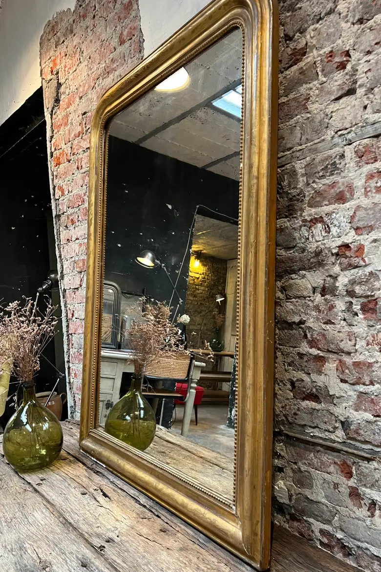Ancien miroir doré Louis Philippe