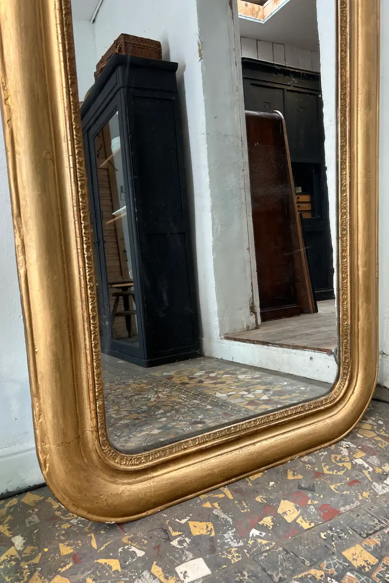Ancien miroir doré Napoléon III