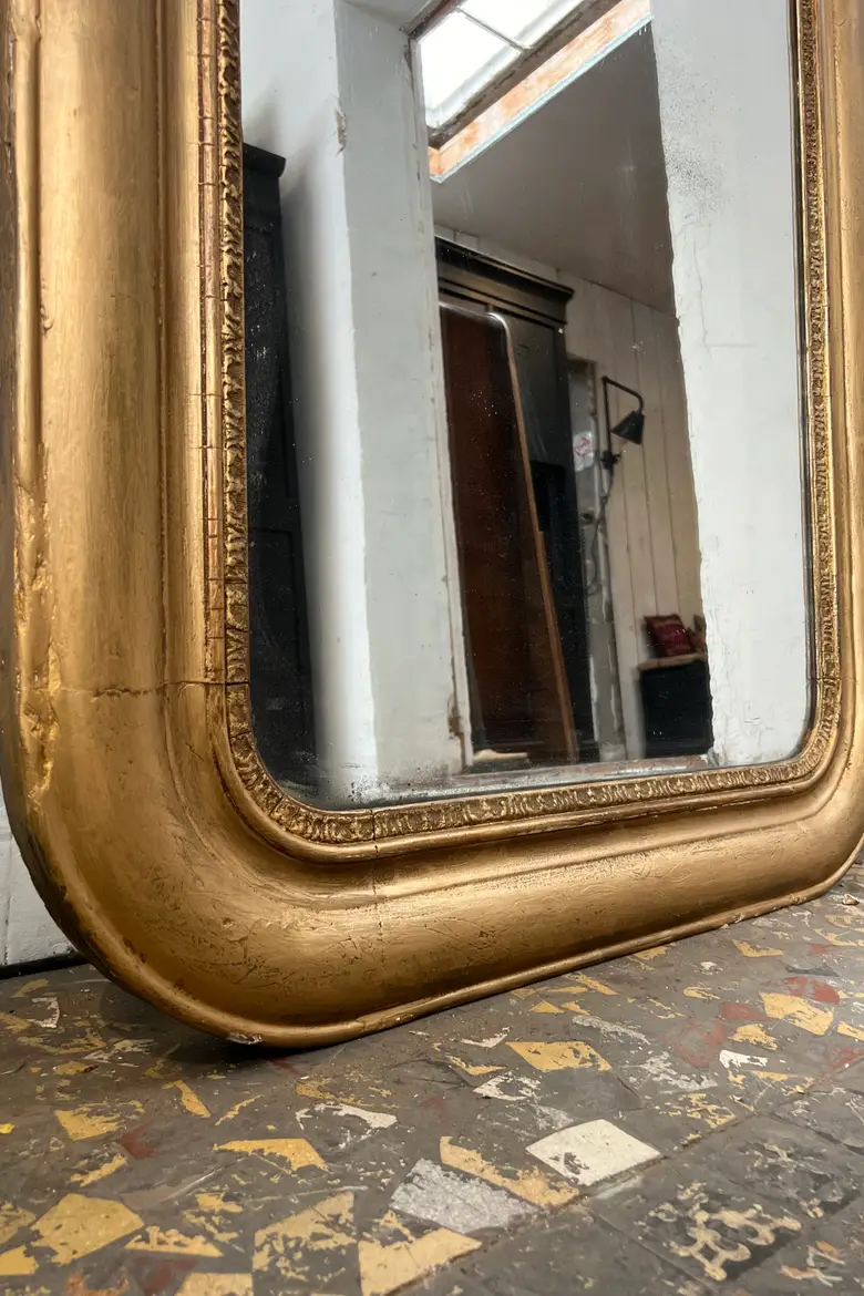 Ancien miroir doré Napoléon III