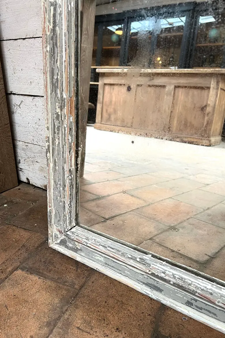 Ancien miroir en bois patiné Début XXème